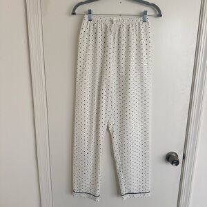 Polka Dot Pajama Pants - White